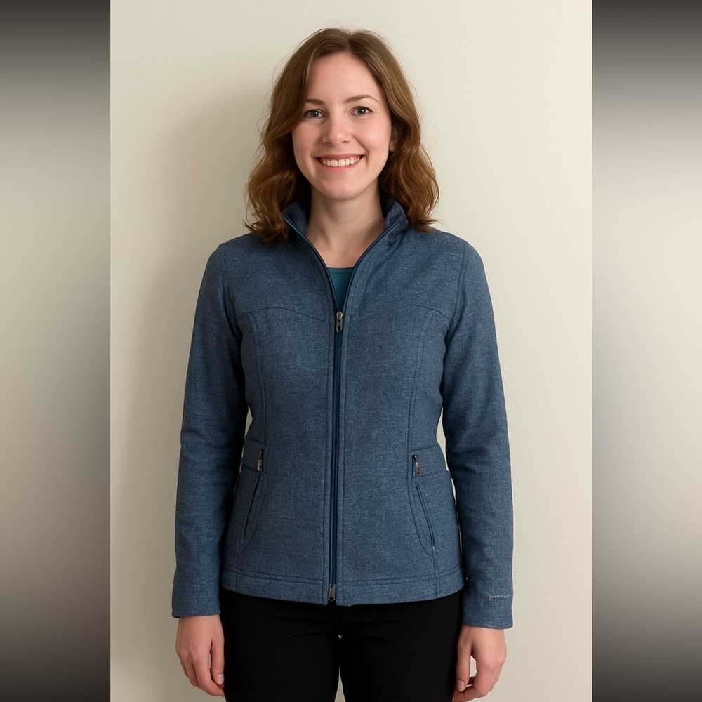 Free Country Coat Jacket Water Resistant Tweed/Teal
